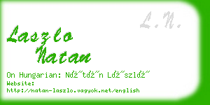 laszlo natan business card